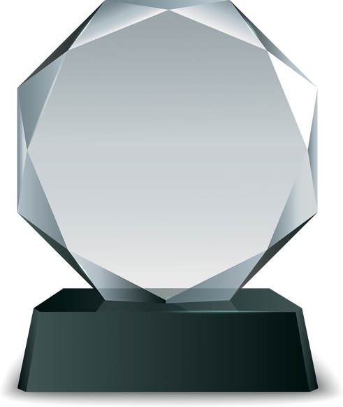 Glass Trophy Award Realistic Blank